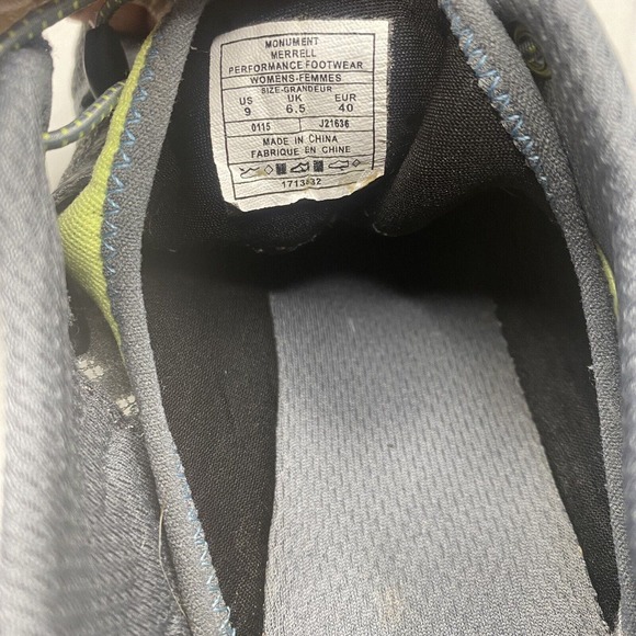 Merrell All Out Shine Trail Running Shoes Barefoot Black Blue J06332 Womens 9M - Picture 7 of 8